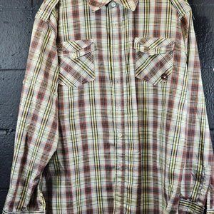 Akdmks button down long sleeve embroidered shirt  3xl